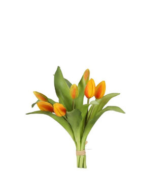 4A Kunstbloemen Tulp boeket 32cm x7  | Per stuk