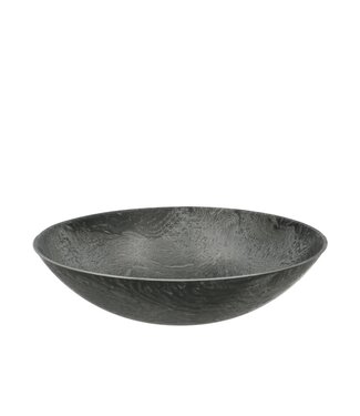 4A Grijs kunststof melamine schaal bord | Diameter 28 centimeter | Hoogte 8 centimeter | Per 12 stuks