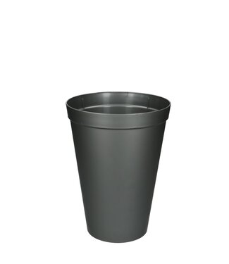 4A Grijze kunststof vaas | Diameter 20 centimeter | Hoogte 27 centimeter | Inhoud 5 liter | Per stuk