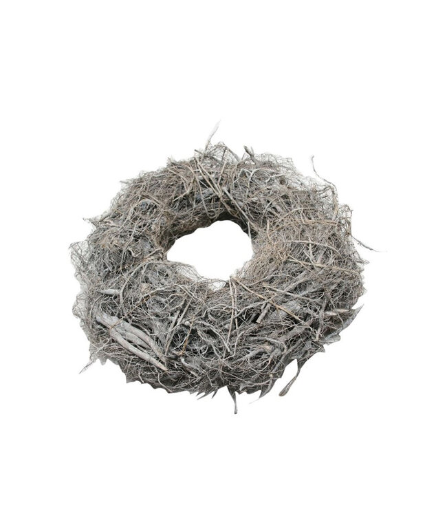 Couronne de racines gris naturel | Diamètre 40 centimètres | Commande par couronne