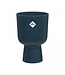 Dark blue plastic Flower Pot Plant Pot with stand Vibes | Diameter 14 centimetres | Height 21 centimetres | Available to order in sets of 4