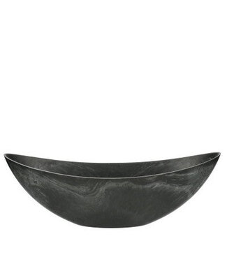 4A Bac à fleurs en mélamine plastique gris en forme de bateau | Dimensions 39 x 12 x 13 centimètres | Par 12 pièces