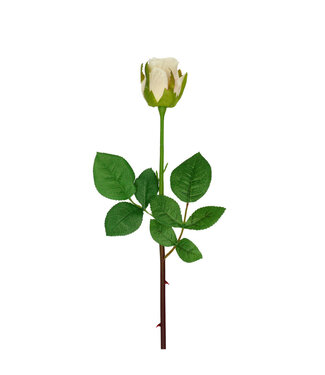 4A Cremefarbene rosa Kunstblumen | Länge 46 cm | 24 Stück