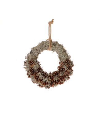 4A Natural wreath with pine cones and moss | Diameter 40 centimetres | Per piece