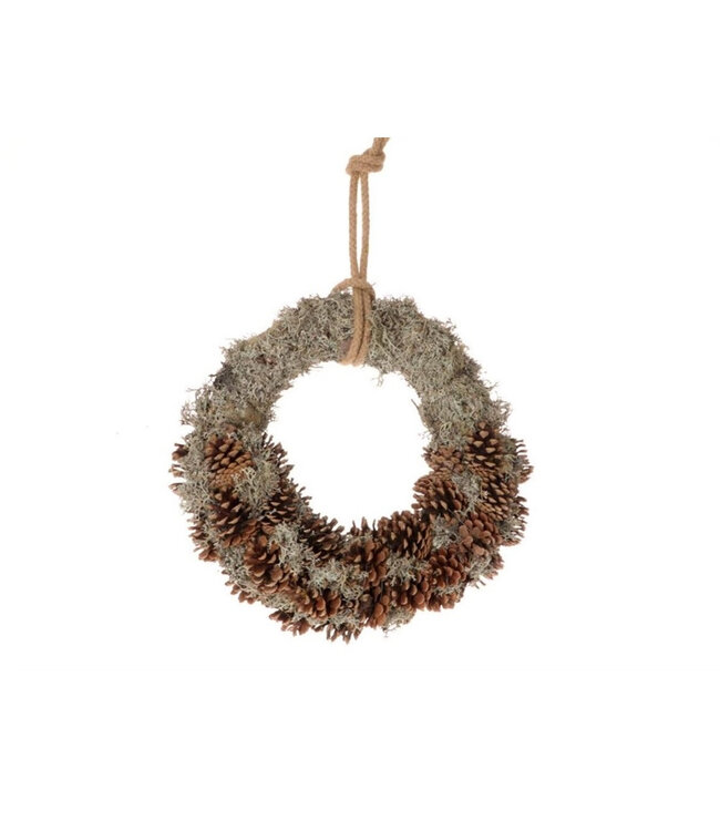 Natural wreath with pine cones and moss | Diameter 40 centimetres | Order per wreath