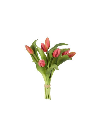 4A Kunstbloemen Tulp boeket 32cm x7  | Per stuk