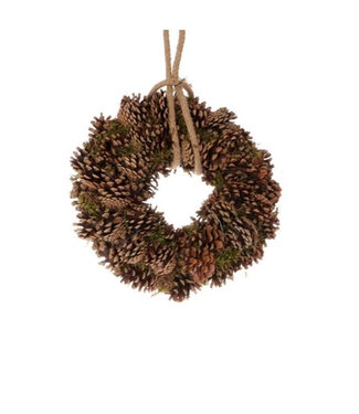 4A Natural full wreath with pine cones and moss | Diameter 40 centimetres | Per piece