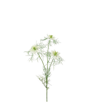 4A Weiße Nigella Kunstblumen | Länge 62 Zentimeter | Pro 6 Stück