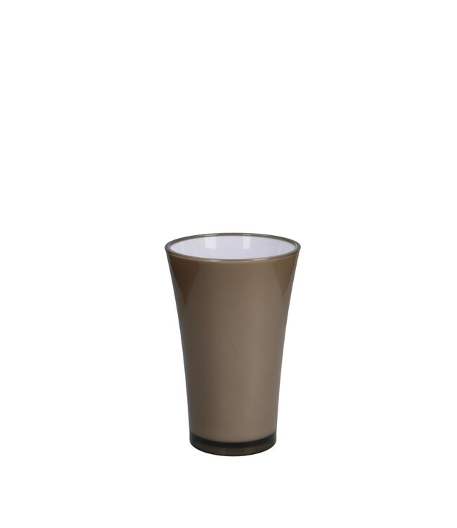 Grijze Fizzy kunststof vaas | Diameter 14 centimeter | Hoogte 20.5 centimeter | Per stuk te bestellen