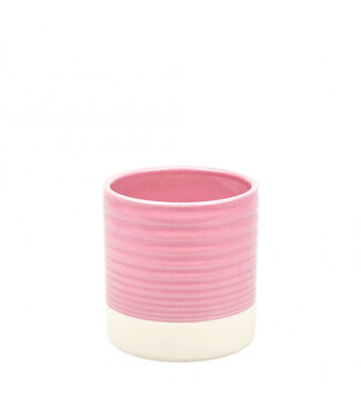 4A Roze keramiek Vitea pot | Diameter 10 centimeter | Hoogte 10.5 centimeter | Per 12 stuks