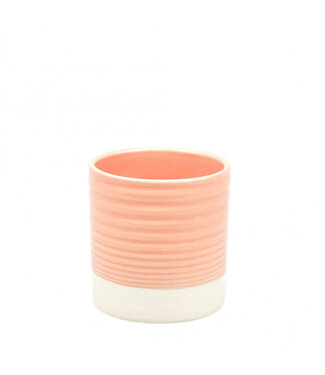 4A Zalmkleurige keramiek Vitea pot | Diameter 10 centimeter | Hoogte 10.5 centimeter | Per 12 stuks