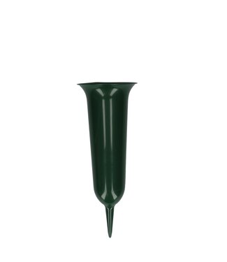 4A Vase funéraire en plastique vert foncé | Diamètre 12 centimètres | Hauteur 32 centimètres | Par lot de 5 pièces