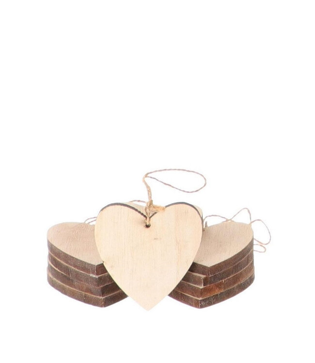 Liefde Deco hanger hart  7cm x10 ( x 1 )