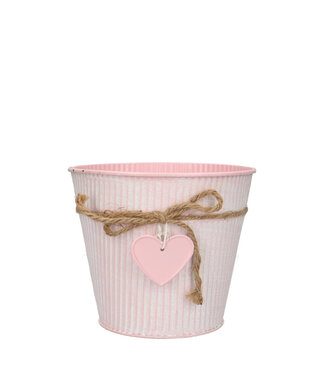 4A Liefde roze zinken Raf pot | Diameter 16 centimeter | Hoogte 15 centimeter | Per 10 stuks