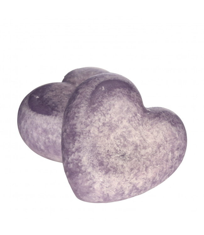 Lilac coloured wedding lavender aroma heart | Diameter 4.5 centimetres | Height 2 centimetres | Order by 18 pieces