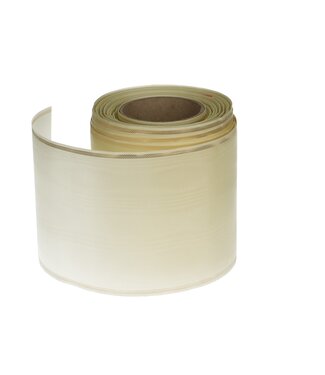 4A Cremefarbenes Moire-Band | 100 Millimeter breit | Länge 25 Meter | Pro Stück