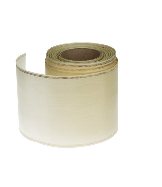 Cremekleurig Moireband lint | 100 millimeter breed | Lengte 25 meter   | Per stuk te bestellen