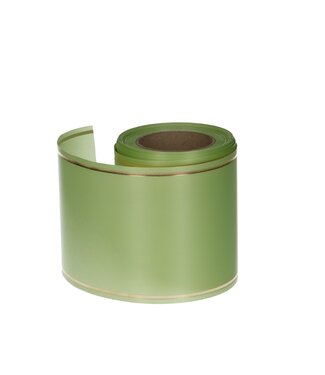 4A Lichtgroen satijnen machinelint | 100 millimeter breed | Lengte 25 meter  | Per stuk