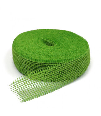 4A Lichtgroen jute lint | Breedte 50 millimeter | Lengte 40 meter   | Per stuk