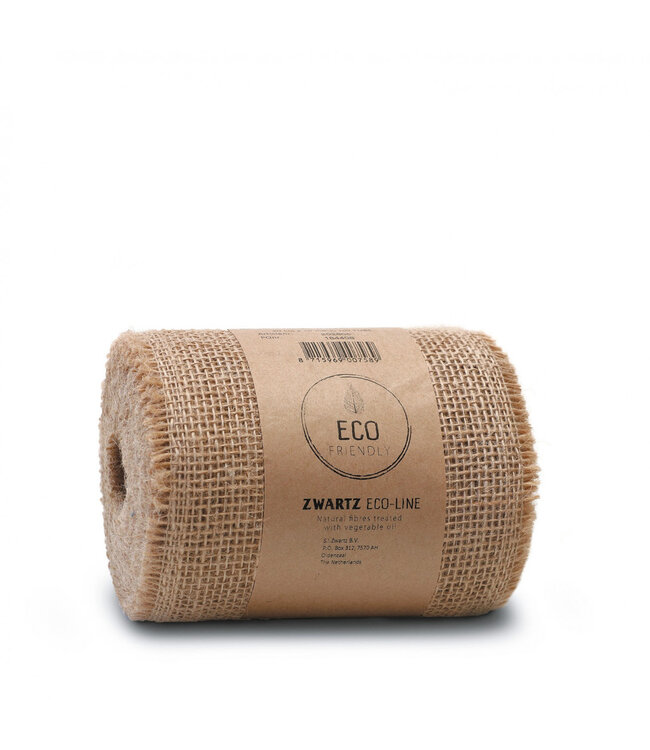 Naturel stijf jute lint | Breedte 150 millimeter | Lengte 10 meter | Per stuk te bestellen