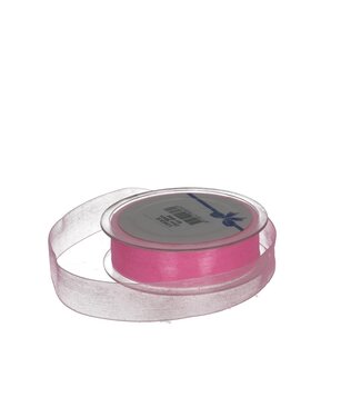 4A Roze Organza lint | 25 millimeter breed | Lengte 50 meter   | Per stuk