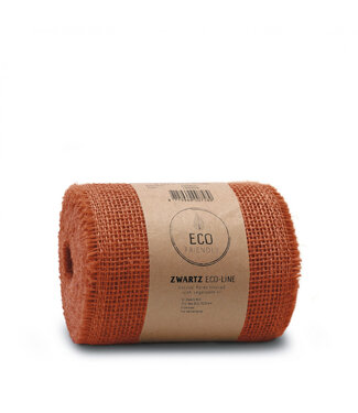 4A Terracottakleurig jute lint | Breedte 150 millimeter | Lengte 10 meter   | Per stuk