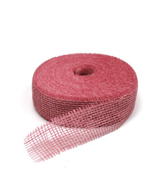 4A Roze jute lint | Breedte 50 millimeter | Lengte 40 meter   | Per stuk