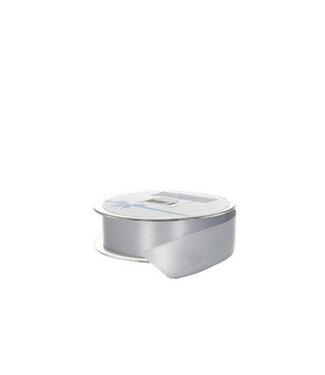 4A Silver satin ribbon | Width 25 millimetres | Length 25 metres | Per piece