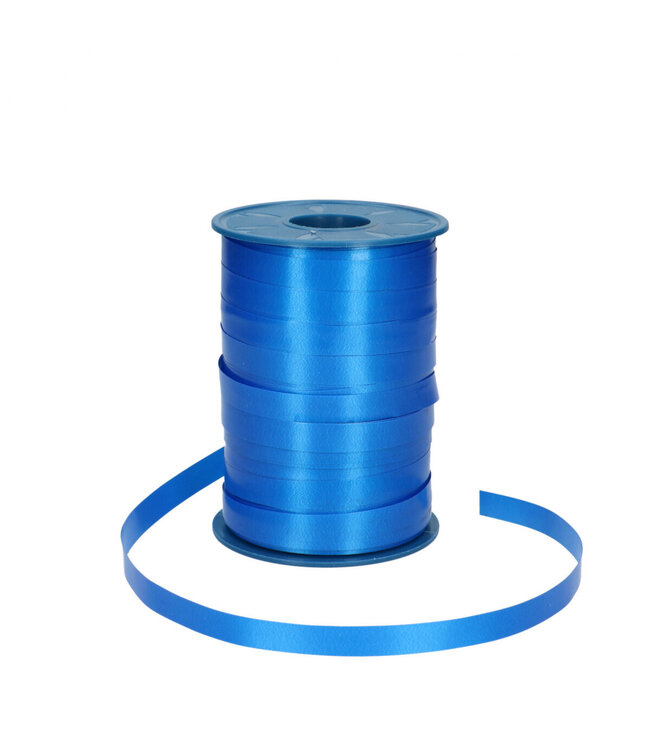 Mid-blue curling ribbon | Width 10 millimetres | Length 250 metres | Ordered by piece
