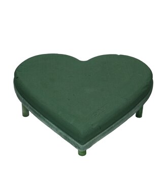 4A Groen Oasis Ideal Maxlife Ecobase steekschuim hart | Afmetingen 38 x 40 x 4.5 centimeter | Per 2 stuks