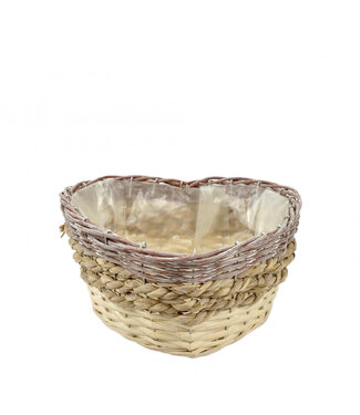 4A Moederdag Mand Hart willow d26*12cm | Per 4 stuks