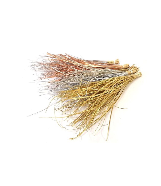 Gemischte metallisch gefärbte getrocknete Palmblattadern | Palm Ting Ting Trockenblumen | Länge 70 Zentimeter | Bestellt pro 125 Stück