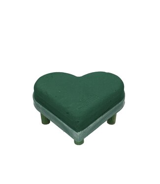 4A Cœur en mousse florale Oasis Ideal Maxlife Ecobase vert | Dimensions 19 x 20 x 4,5 centimètres | Par 2 pièces