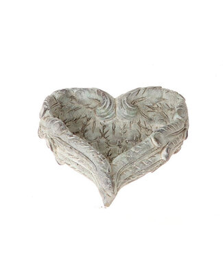 4A Moederdag Keramiek hart angel d15*8cm ( x 4 )