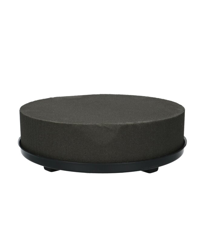 Oasis noir Eychenne oreiller floral en mousse | Diamètre 28cm | Commandé par 2 pièces