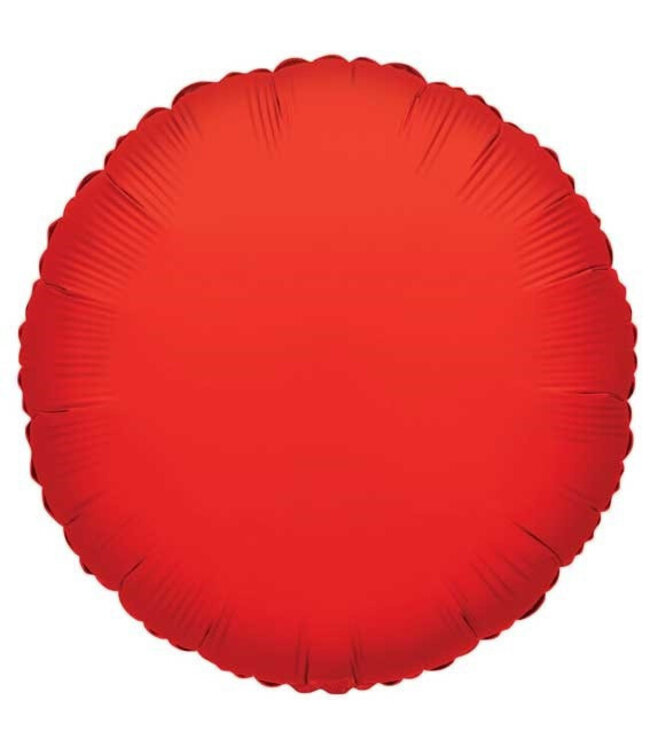 Roter runder Folienballon | Höhe 45 Zentimeter | Bestellung pro 10 Ballons