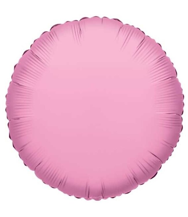 Ballon rond rose en papier d'aluminium | Hauteur 45 centimètres | Commande par 10 ballons