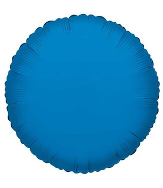 4A Ballon rond bleu moyen en papier d'aluminium | Hauteur 45 centimètres | Par 10 pièces