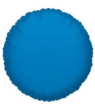 4A Middenblauwe ronde folie ballon | Hoogte 45 centimeter | Per 10 stuks