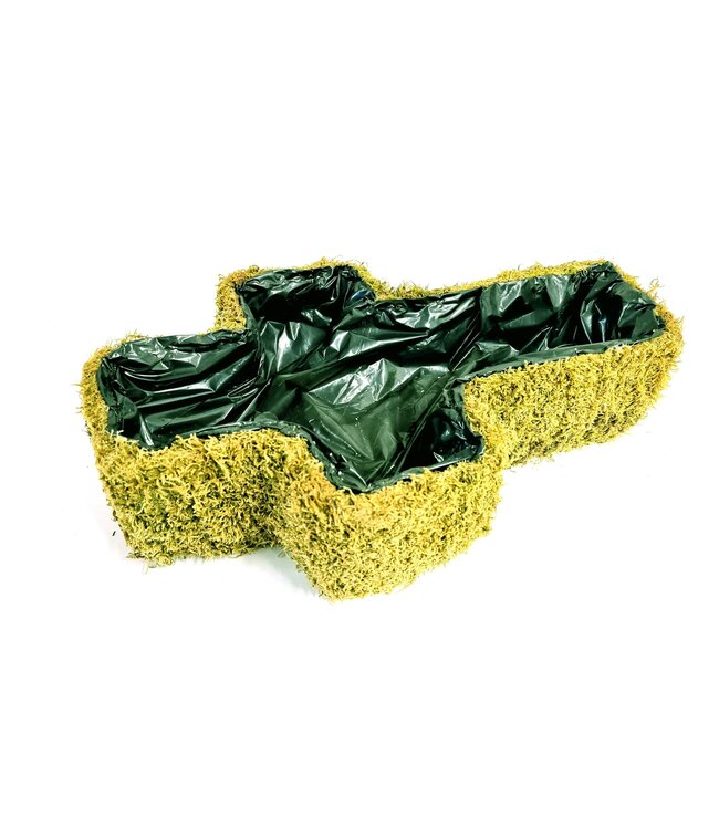 Planter flat mos Cross ø 40cm Natural | Per 2 stuks te bestellen
