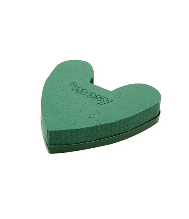 Groen hartvormig steekschuim  | Hoogte 15 centimeter | Per 4 stuks te bestellen