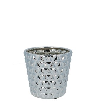 4A Kerst Keramiek Diamond pot d13.5*12cm ( x 6 )