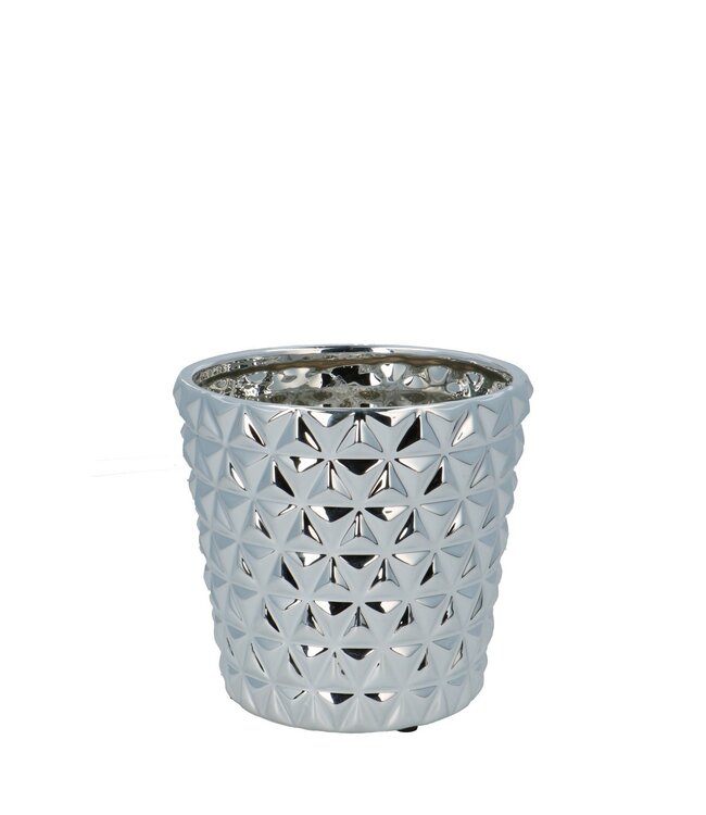 Kerst Keramiek Diamond pot d13.5*12cm ( x 6 )