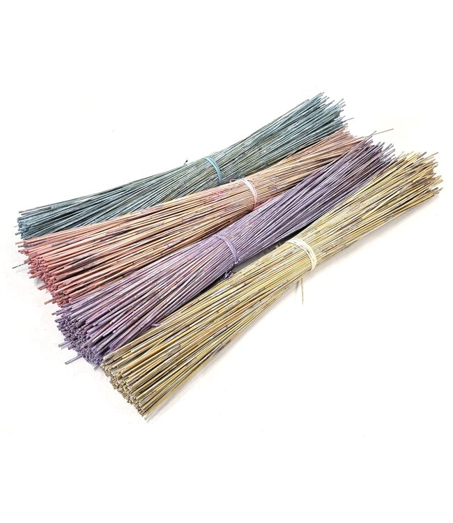 Wooden stick length 70cm ± 400stem per bundle Mixed colours Frosted ( x 4 )