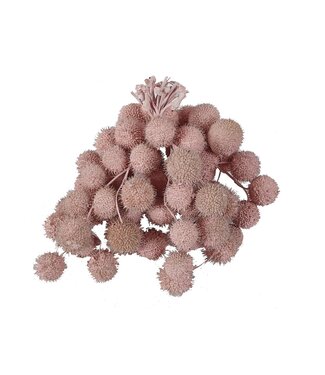 QC Small ball per bunch in poly Light Pink ( x 5 )