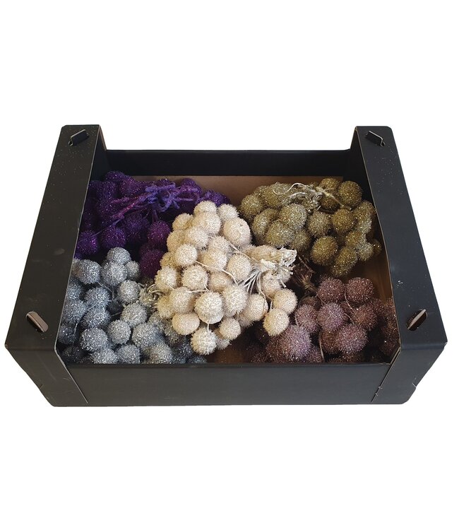 Small ball per bunch in poly Mixed colours Christmass 2 ( x 5 )