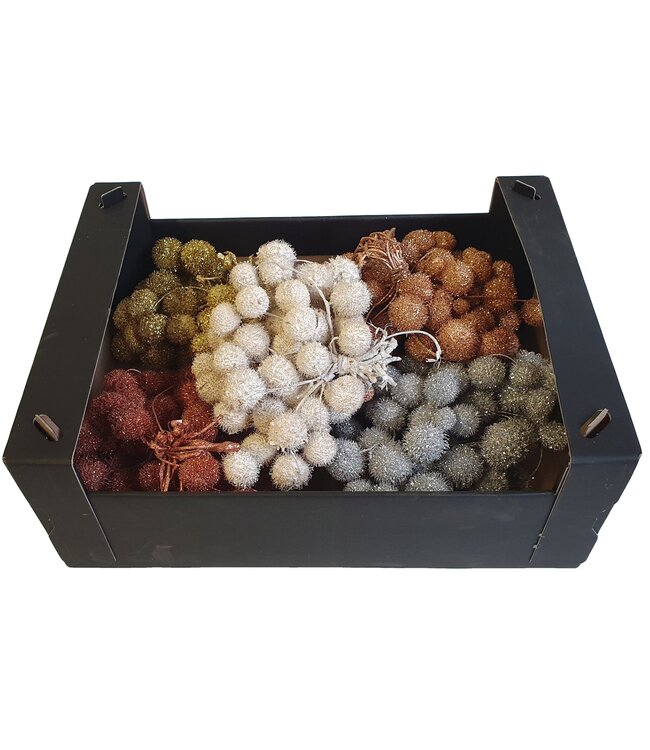 Small ball per bunch in poly Mixed colours Christmass 1 ( x 5 )