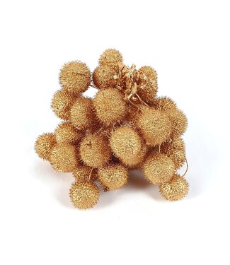 QC Small ball per bunch in poly Antique Gold ( x 5 )