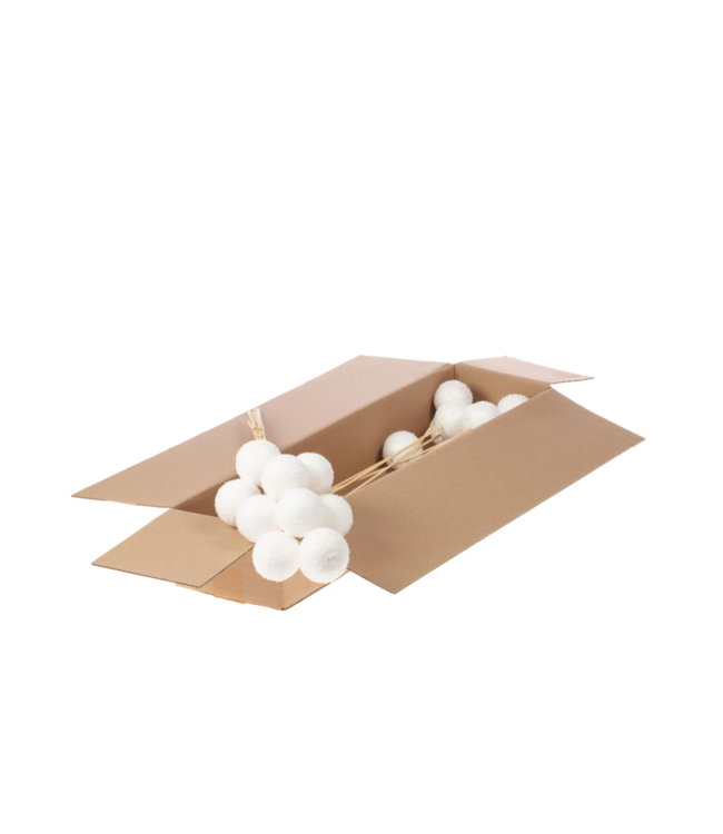 Snowball 6cm o/s 10pc SB white | Per 2 stuks te bestellen