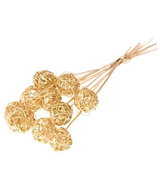 LDD Brunch ball 5cm o/s 10pc gold | Per 15 stuks